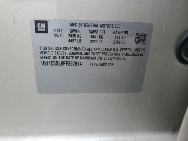 1G11C5SL8FF327874 - 2015 CHEVROLET MALIBU 1LT BEIGE photo 12