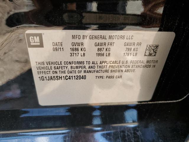 1G1JA5SH1C4112040 - 2012 CHEVROLET SONIC LS 黑色 照片 12