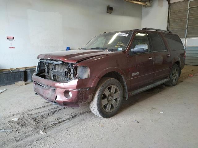 1FMFK205X7LA51781 - 2007 FORD EXPEDITION EL LIMITED MAROON photo 2