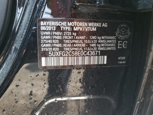 5UXFG2C58E0C43671 - 2014 BMW X6 XDRIVE35I BLACK photo 13