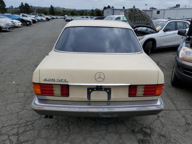 WDBCA35DXHA322298 - 1987 MERCEDES-BENZ 420 SEL YELLOW photo 6