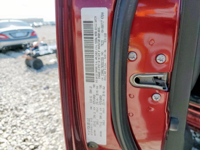 1C6RR6LT9KS521559 - 2019 RAM 1500 CLASS SLT ბურგუნდია ფოტო 12