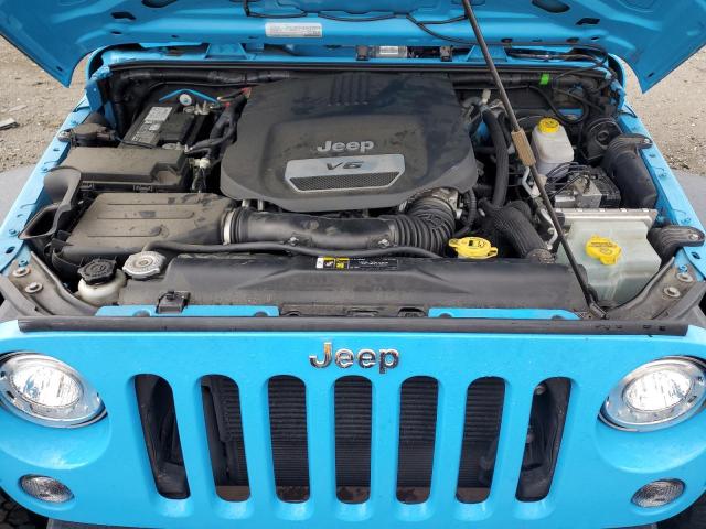 1C4BJWDG1HL751585 - 2017 JEEP WRANGLER U SPORT BLUE photo 11