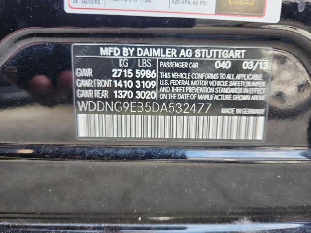 WDDNG9EB5DA532477 - 2013 MERCEDES-BENZ S 550 4MATIC BLACK photo 12
