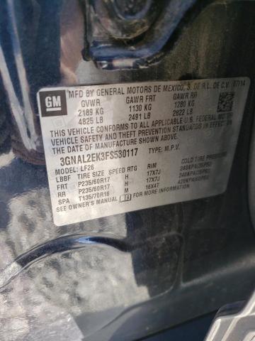 3GNAL2EK3FS530117 - 2015 CHEVROLET CAPTIVA LS 蓝色 照片 12