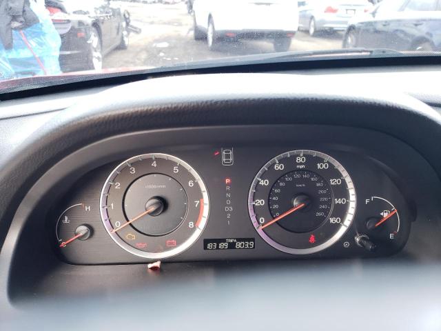 1HGCS22878A012403 - 2008 HONDA ACCORD EXL RED photo 9