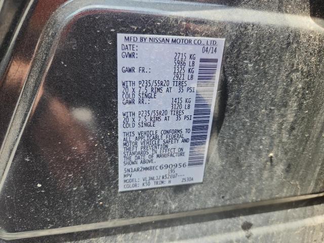 5N1AR2MM8EC690956 - 2014 NISSAN PATHFINDER S GRAY photo 12