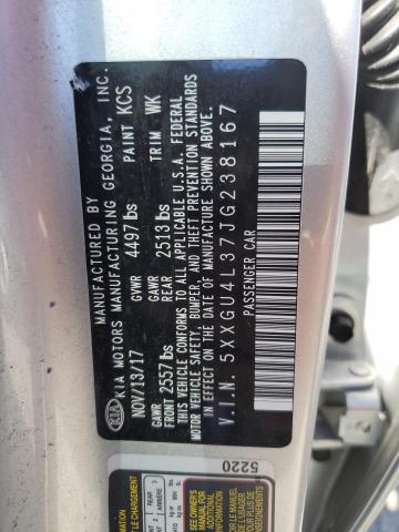 5XXGU4L37JG238167 - 2018 KIA OPTIMA EX Silber Foto 12