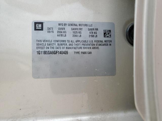 1G11B5SA6GF140409 - 2016 CHEVROLET MALIBU LIM LS 银色 照片 13