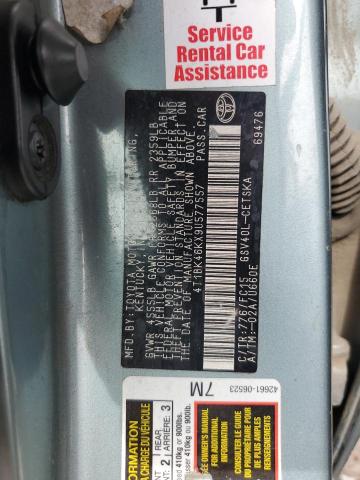 4T1BK46KX9U577557 - 2009 TOYOTA CAMRY SE GREEN photo 12