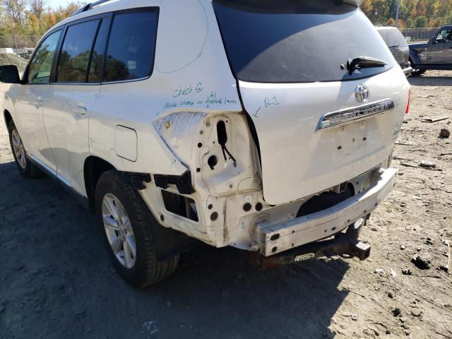 5TDBK3EH1CS093972 - 2012 TOYOTA HIGHLANDER BASE Ақ фото 9
