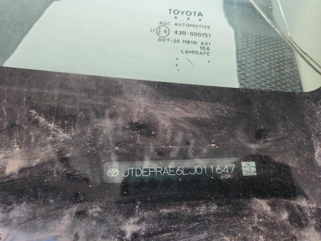 JTDEPRAE6LJ011647 - 2020 TOYOTA COROLLA LE 白色 照片 12