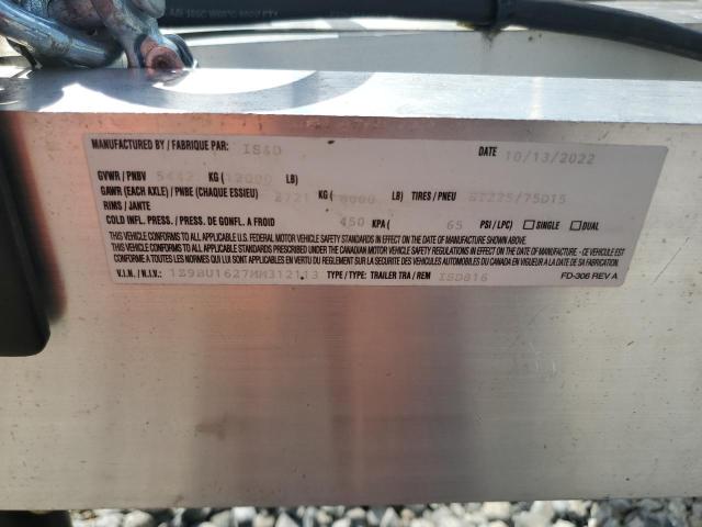 1Z9BU1627MM312113 - 2022 UTILITY TRAILER 银色 照片 10