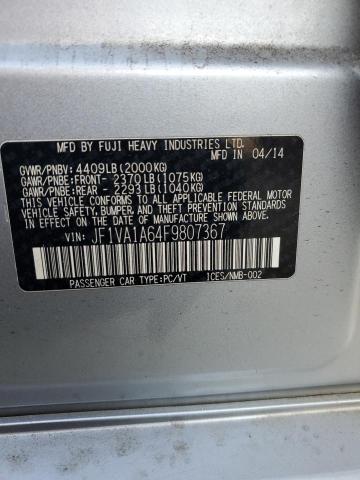 JF1VA1A64F9807367 - 2015 SUBARU WRX SILVER photo 13