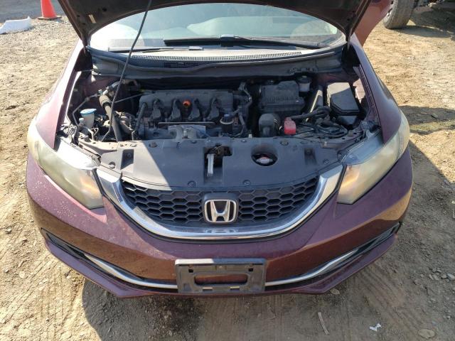 19XFB2F56DE274190 - 2013 HONDA CIVIC LX BURGUNDY photo 11