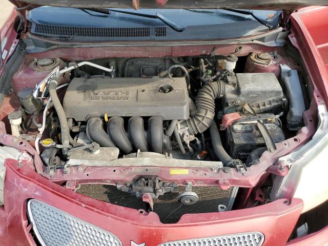 5Y2SL63805Z410322 - 2005 PONTIAC VIBE RED photo 12