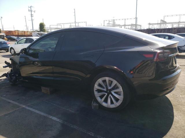 5YJ3E1EB4NF286765 - 2022 TESLA MODEL 3 BLACK photo 2