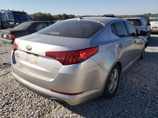 KNAGM4A72D5335157 - 2013 KIA OPTIMA LX SILVER photo 4