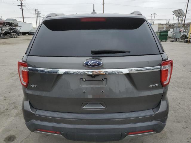 1FM5K8D84KGA87650 - 2019 FORD EXPLORER XLT GRAY photo 6