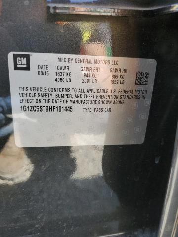 1G1ZC5ST9HF101445 - 2017 CHEVROLET MALIBU LS GRAY photo 12