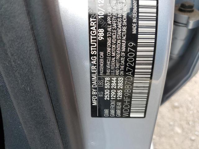 WDDHF9BB7DA720079 - 2013 MERCEDES-BENZ E 550 4MATIC SILVER photo 12