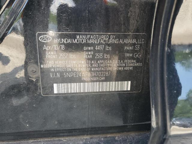 5NPE24AF6JH702287 - 2018 HYUNDAI SONATA SE 黑色 照片 12