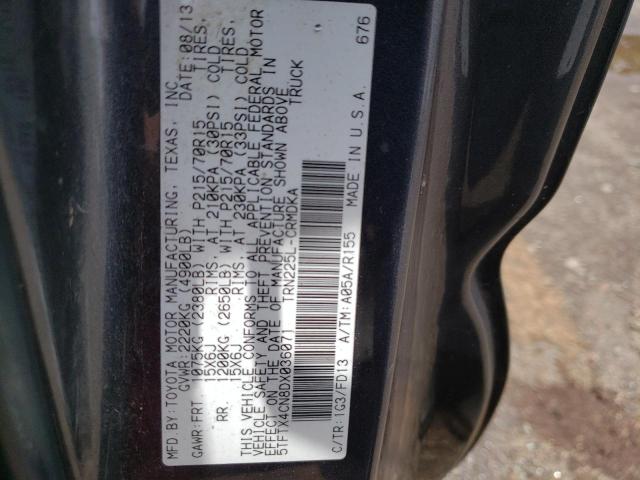 5TFTX4CN8DX036071 - 2013 TOYOTA TACOMA ACCESS CAB Boz foto 12