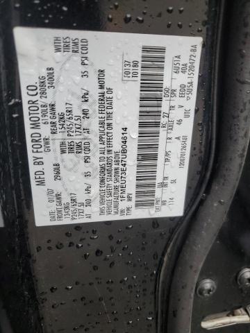 1FMEU73E47UB04614 - 2007 FORD EXPLORER XLT BLACK photo 13