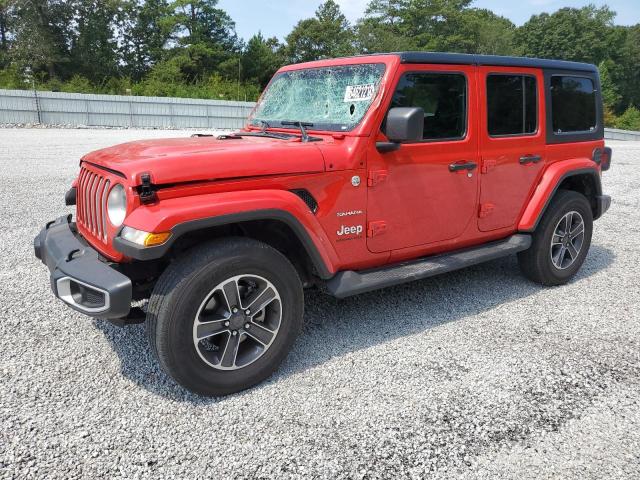 1C4HJXEN1PW702672 - 2023 JEEP WRANGLER SAHARA RED photo 1