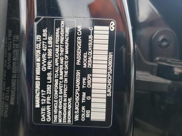 SJKCH5CP3JA060391 - 2018 INFINITI QX30 BASE BLACK photo 12