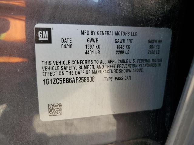 1G1ZC5EB6AF258908 - 2010 CHEVROLET MALIBU 1LT 灰色 照片 12