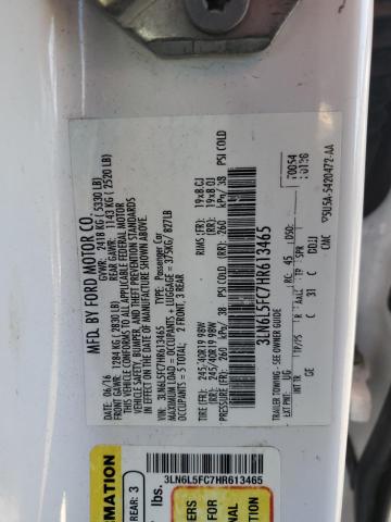 3LN6L5FC7HR613465 - 2017 LINCOLN MKZ RESERVE თეთრი ფოტო 12