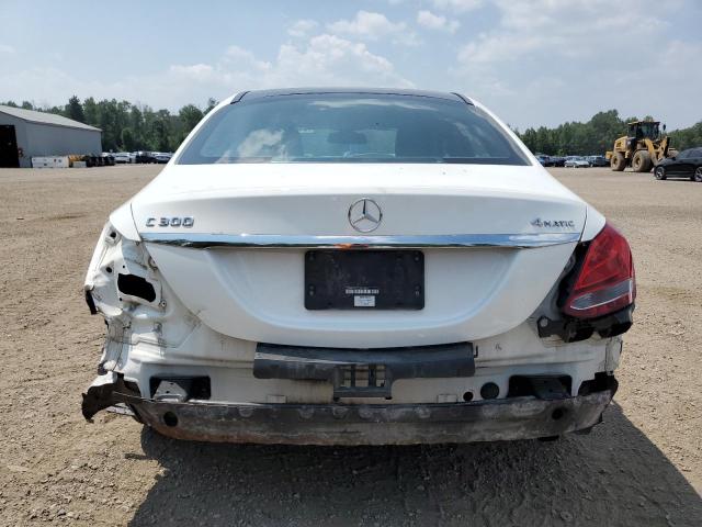 55SWF4KB7GU108348 - 2016 MERCEDES-BENZ C 300 4MATIC WHITE photo 6