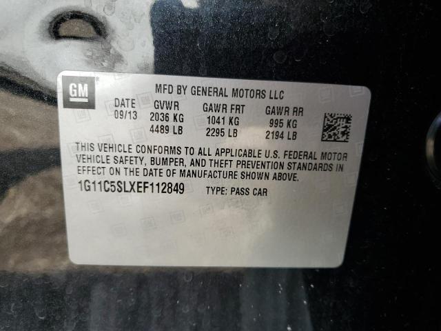 1G11C5SLXEF112849 - 2014 CHEVROLET MALIBU 1LT 黑色 照片 12