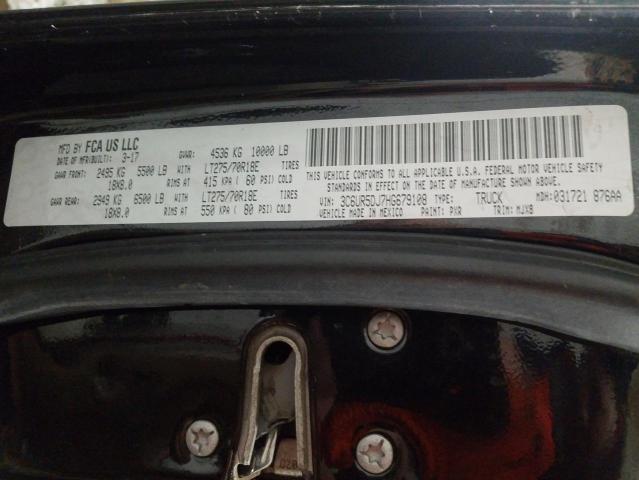 3C6UR5DJ7HG679108 - 2017 RAM 2500 SLT შავი ფოტო 10