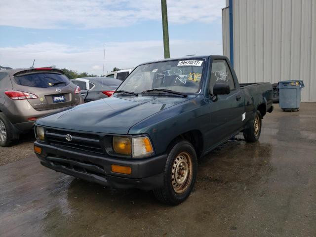 4TARN81A2RZ264498 - 1994 TOYOTA PICKUP 1/2 TON SHORT WHEELBASE STB GREEN photo 2