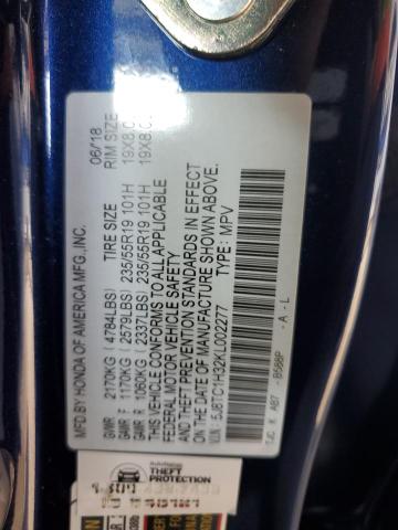 5J8TC1H32KL002277 - 2019 ACURA RDX Mavi foto 12