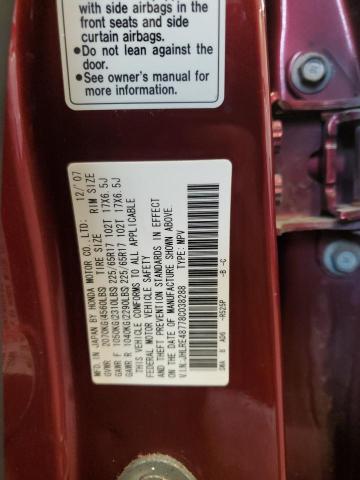 JHLRE48778C038288 - 2008 HONDA CR-V EXL 红色 照片 13