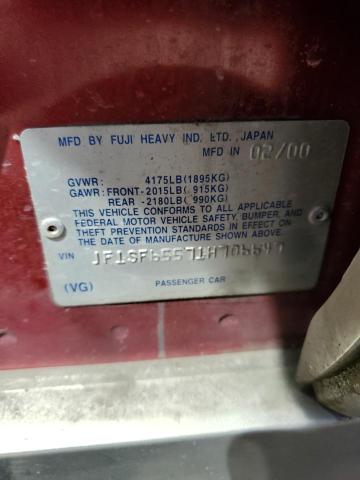 JF1SF65571H706647 - 2001 SUBARU FORESTER S RED photo 12