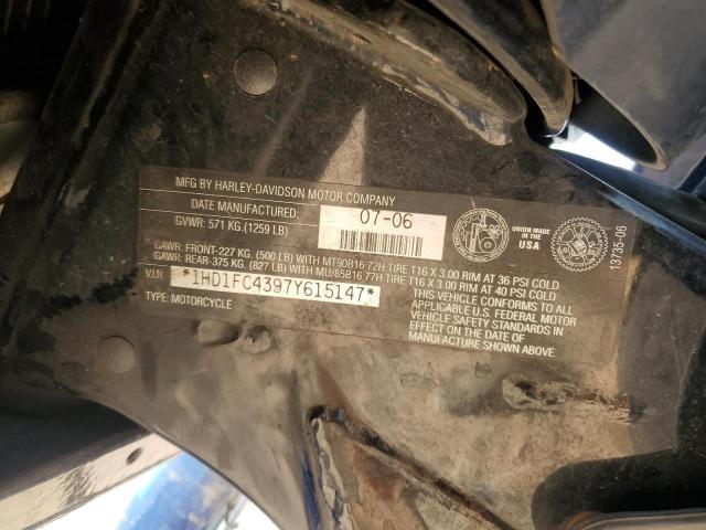 1HD1FC4397Y615147 - 2007 HARLEY-DAVIDSON FLHTCUI 蓝色 照片 8
