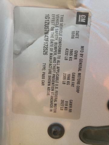 1G1ZU57N47F172526 - 2007 CHEVROLET MALIBU LTZ ვერცხლისფერი ფოტო 12