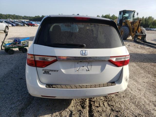 5FNRL5H66BB002490 - 2011 HONDA ODYSSEY EXL WHITE photo 6