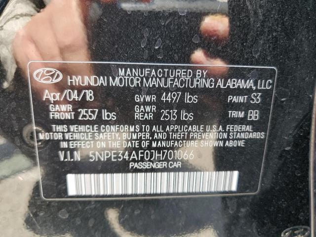 5NPE34AF0JH701066 - 2018 HYUNDAI SONATA SPORT BLACK photo 12