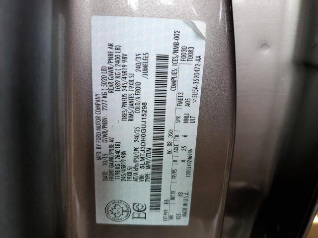 5LMTJ3DH0GUJ15298 - 2016 LINCOLN MKC RESERVE TAN photo 13