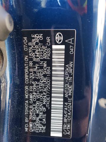 JTKDE177250011884 - 2005 TOYOTA SCION TC 蓝色 照片 12