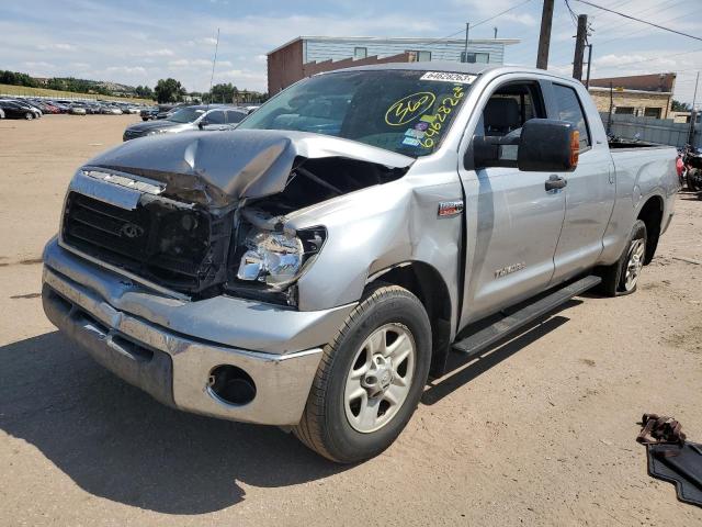 5TFRV54168X046766 - 2008 TOYOTA TUNDRA DOUBLE CAB SILVER photo 1