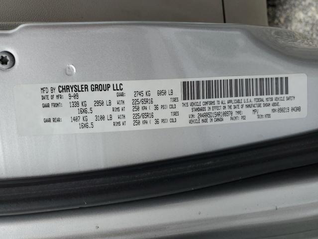 2A4RR5D15AR108970 - 2010 CHRYSLER TOWN & COU TOURING 银色 照片 10