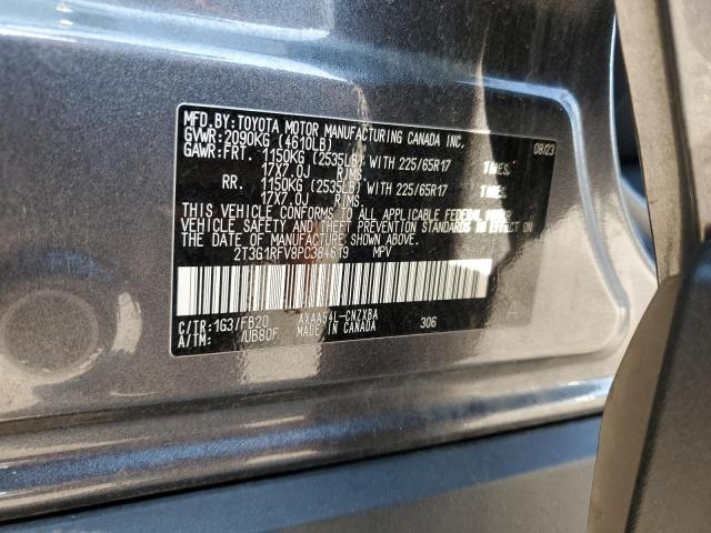 2T3G1RFV8PC384619 - 2023 TOYOTA RAV4 LE ნაცრისფერი ფოტო 14