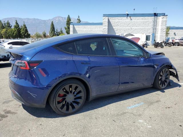 7SAYGDEFXNF346474 - 2022 TESLA MODEL Y BLUE photo 3