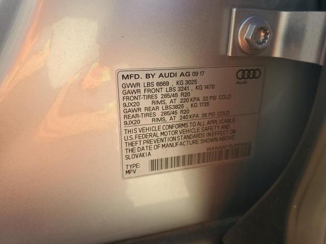 WA1VAAF70JD013932 - 2018 AUDI Q7 PRESTIGE SILVER photo 12